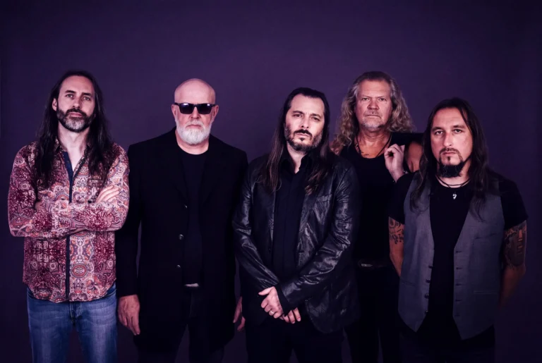 Rook Road band photo in purple light